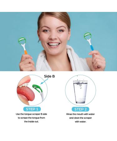 Tongue Scraper Cleaner 3 Pack - Bad Breath Solution for Adults & Kids | Easy to Hold & Clean | BPA Free - Buy Online on GoSupps.com