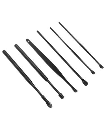Portable Earwax Removal Set - U Shape & Spiral Ear Spoon Cleaner Tools (Black) - Buy Online on GoSupps.com