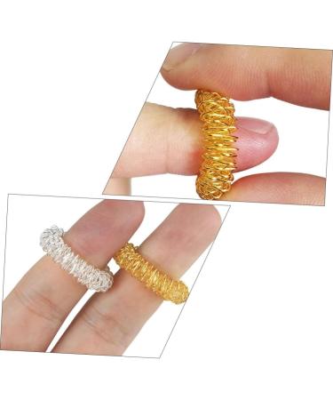 Beavorty Acupressure Massage Rings - 10 Pack Finger Massage for Stress Relief & Improved Blood Circulation | Fidget Compression Rings Made of Carbon Steel - Buy Online on GoSupps.com