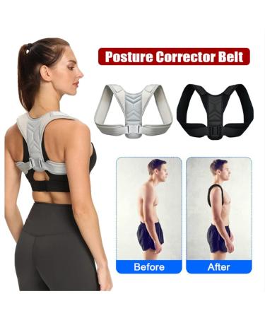 Adjustable Anti-hunchback Posture Correction Belt Upper Back Support Belt Sitting Posture Corrector Clavicle Spine Shoulder Braces Correction lofty ambition Gr M/M - Buy Online on GoSupps.com