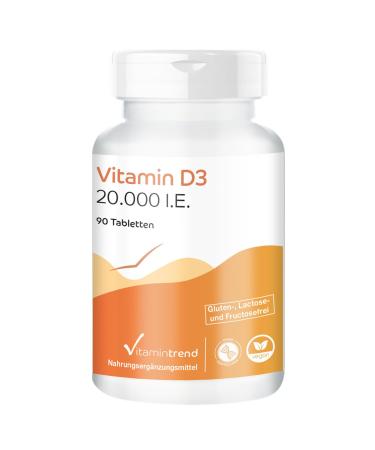 Vitamin D3 20000 IU - only 1 tablet every 20 days - 90 tablets - high dose - Cholecalciferol | Vitamintrend