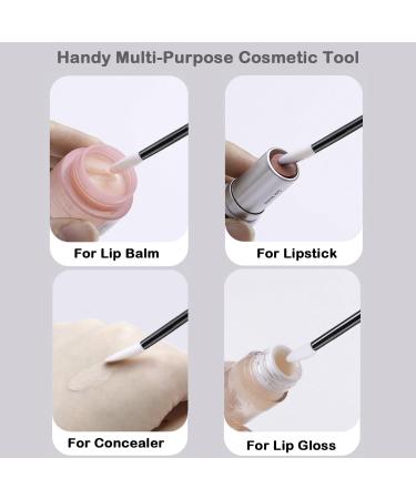 100PCS Disposable Lip Applicators - Lip Brush Wands for Lipstick Lip Gloss & Mascara - Essential Makeup Tool in Black - Buy Online on GoSupps.com