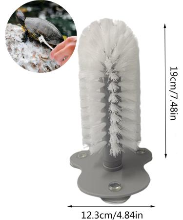MEISO 2Pcs Turtle Brush Turtle Shell Cleaning Brush with Three Suction Cup Adsorbed on The Side Wall of The Aquatic Turtle Tank Tortoise Accessories Turtle Supplies with Small Brush - Buy Online on GoSupps.com