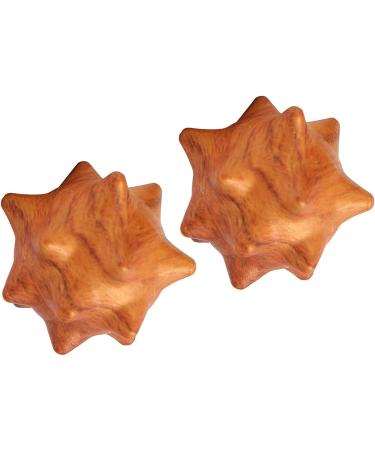 Massage tools massage rollers massage tab massage tool 2 hand massage balls manual massage balls wooden palm relaxing spiky structured acupuncture massage balls body pain-M