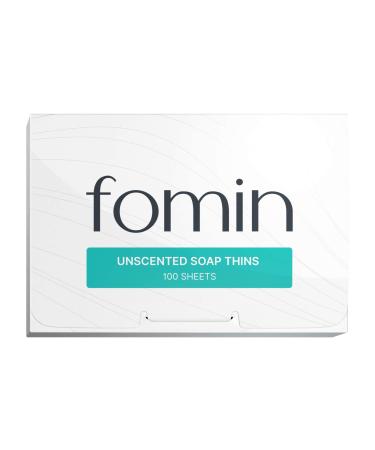 FOMIN - Antibacterial Paper Soap Sheets for Hand Washing - (100 Sheets) Unscented Portable Travel Soap Sheets Dissolvable Camping Mini Soap Portable Soap Sheets Unscented (Single Pack)