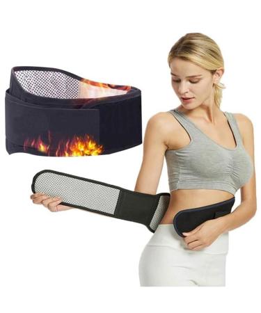 HAOZAIKEJI Self Heating Waist Belt Heated Waist Support Belt Adjustable Lumbar Brace Lower Back Support for Women Men Pain Relief black