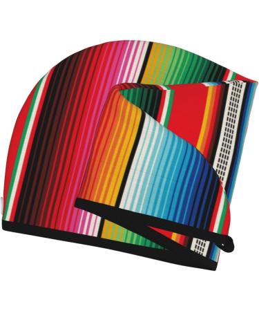 Mexican Serape Blanket Hair Towel | Microfiber Soft & Super Absorbent Wrap for Women - Quick Dry Coral Velvet for Long Curly & Thick Hair - Buy Online on GoSupps.com