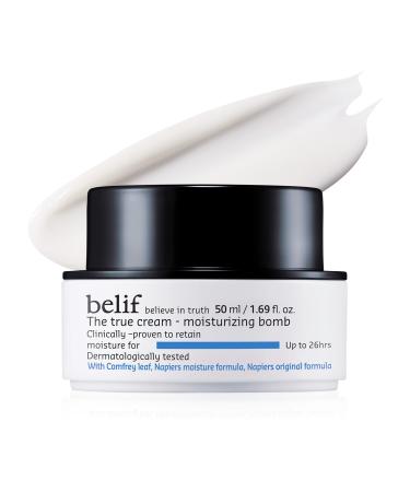 belif The True Cream Moisturizing Bomb | Intensive Face Moisturizer for 26 Hour Hydration | Soothing & Nourishing Cream w/ Panthenol  Comfrey Leaf & Oat Extract | Cream for Dry  Sensitive Skin 1.70 Fl Oz (Pack of 1)