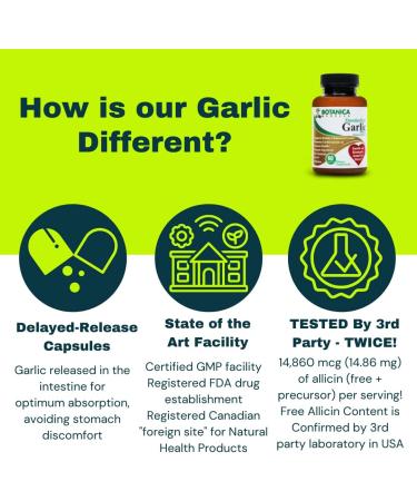 Organic 12400 mcg Allicin Supplement - Odorless & Delayed Release - 3rd Party Tested - 30-60 Days Supply - Buy Online on GoSupps.com