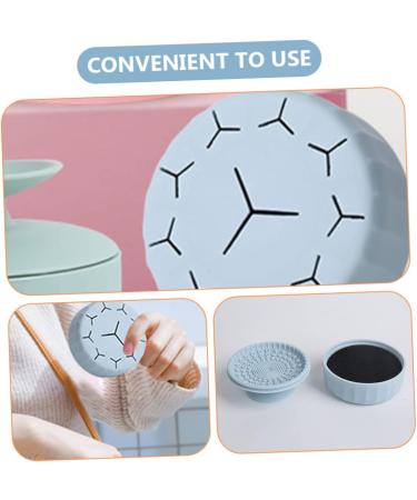 Garneck Makeup Brush Cleaning Box Makeup Sponge Cleaners Silicon Makeup Brush Mat Silicone Makeup Tool Cleaner Makeup Cleaning Mat Brush Cleaners Cosmetic Silica Gel Makeup Pad Make up 7.9X5.25X4.9CM Blue - Buy Online on GoSupps.com