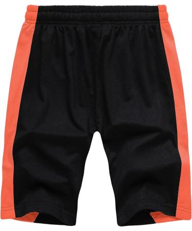 Ronony Men's Quick-Dry Breathable Sports Shorts - Lightweight Running & Gym Pants with Pockets - Perfect for Fitness & Training - Orange - Buy Online on GoSupps.com