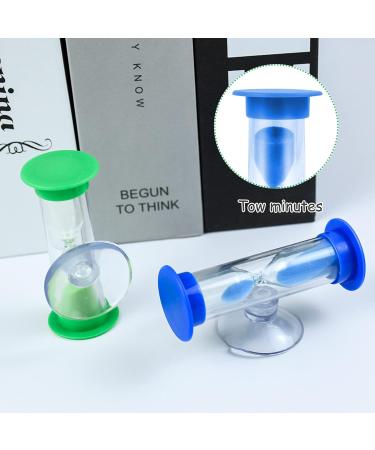 Buy 2PCs Hourglass Toothbrush Timer with Suction Grip - 2 Minutes Countdown for Kids | Perfect for Brushing Cooking and Games - International Shipping Available! - Buy Online on GoSupps.com