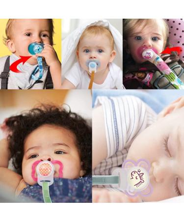 10 Pack Baby Silicone Ring Pacifier Holder - Transparent Adapter & Clip for Infant Pacifiers - Buy Online on GoSupps.com