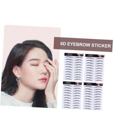 DRESSOOS 4pcs Eyebrow Stickers Tool Stickers Authentic Brow Eyebrow Stencils Make up Transfer Stickers 6d - Buy Online on GoSupps.com