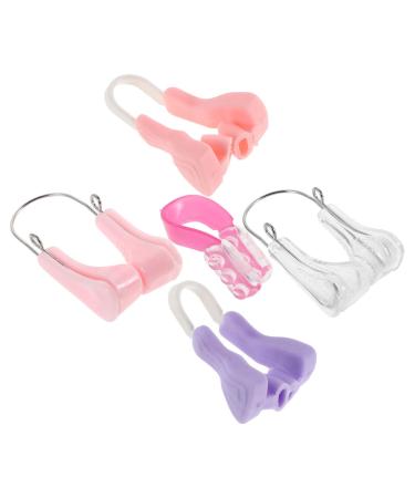 VOSAREA Lot de 5 Pinces-nez Invisibles en Silicone Doux Correcteur de Nez pour Jour et Nuit Clips de Sommeil Discrets pour Affiner le Pont du Nez et Am liorer la Respiration Appareil