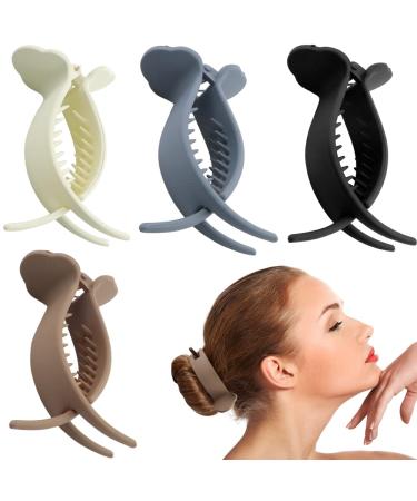 NAIHOD 4 Pack Bun Hair Braiding Tool Fashion ponytail clip headdress female hair catch Bun Shapers Ponytail Maker Tail Kit Braid Accessories for Hair Styling