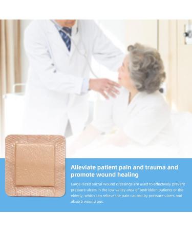 Buy Silicone Foam Dressings - 4x4 Waterproof Adhesive Wound Bandage for Bedsore Care | High Absorbency Painless Removal - 5 Pack - Buy Online on GoSupps.com