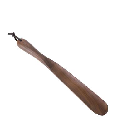 muso wood Shoe Horn Long Handle for Seniors,Wooden Shoehorn for Men, Women, Kids,Pregnancy Walnut 15in