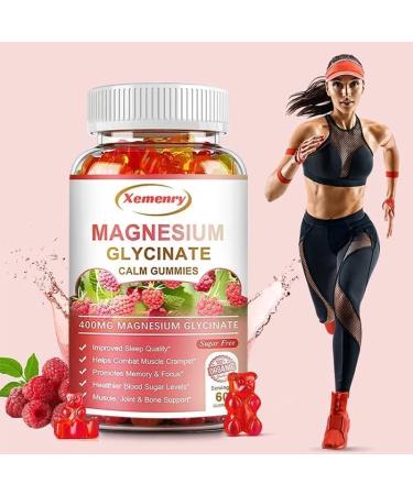 Magnesium Glycinate 400mg (100 Gums) with CoQ10 - Sleep Support Relieve Stress and Anxiety - Buy Online on GoSupps.com