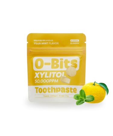Dr.NOAH O-Bits Xylitol Toothpaste Tablets with Fluoride | 30 Tablets | Citrus Yuja Mint Flavor | Zero Waste | Eco-Friendly Toothpaste | Great for Traveling  Camping & Fishing Yuja Mint  30 Tabs