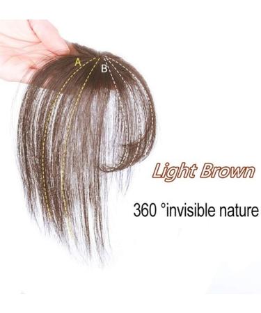 Tixiyu 3D Air Bangs Clip in Fringe Hair Piece Human Hair Hair Topper Extension Invisible Seamless Thin Neat Air Bangs Light Brown - Buy Online on GoSupps.com