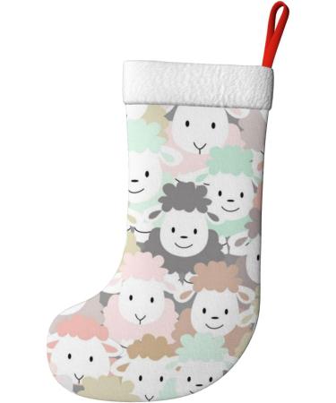 Buy Cute Colorful Sheep Velvet Christmas Socks | New Year & Holiday Gift | One Size Cartoon Pattern - Buy Online on GoSupps.com