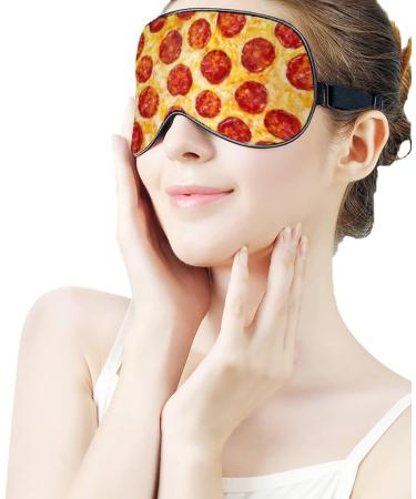 Realistic Pizza Pattern Sleep Mask | Soft & Comfortable Eye Mask with Adjustable Head Strap - Buy Online on GoSupps.com