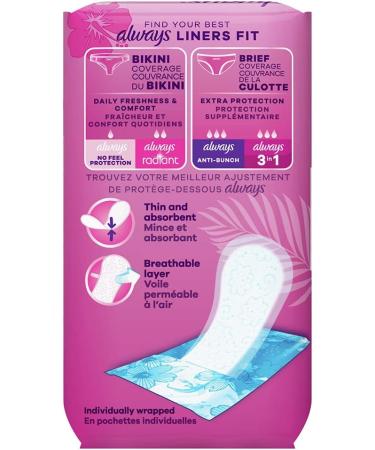 Always Thin Daily Liners Regular Absorbency 240 Count - Pack of 4 | Unscented | No Feel Protection - Buy Online on GoSupps.com