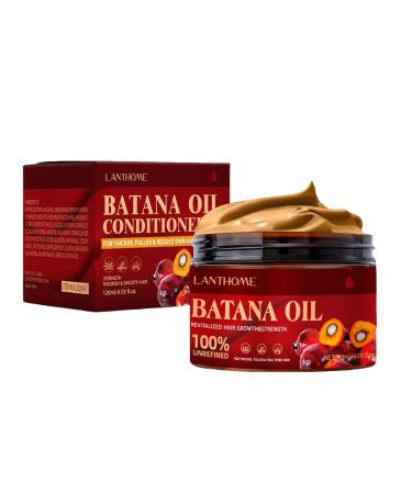Batana Oil for Thicker, Fuller, Well-groomed Hair - Strength and smoothness, Batana Oil Conditioner promotes hair growth, improves hair texture, reduces