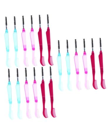 NOLITOY 18 Pcs Collapsible Eyelash Comb Foldable Eyelash Comb Eye Mascara Makeup Tool Brow Lamination Comb Eye Makeup Eyelash Brush Eyebrow Tools Mascara Tools for Eyelash Plastic 10x1.5cmx3pcs