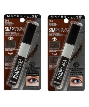 Pack of 2 Maybelline New York Snapscara Washable Mascara Bold Brown 305