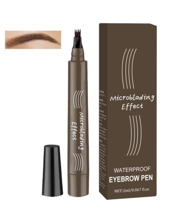 1 PCS Eyebrow Pencil Eyebrow Pen Long Lasting Waterproof Eyebrow Pencil Microblading Eyebrow Pen Eye Brow Pencils for Women Natural Looking Black-gray 1 count (Pack of 1) 01 Black-gray