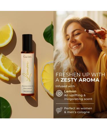 Lemon & Lavender Roll On Set - Essential Oils Aromatherapy Roll On with Essential Oil Set - 2x0.34 fl oz - Gya Labs - Buy Online on GoSupps.com