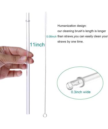 Dakoufish 11 inch Reusable Tritan Plastic Straws with Collapsible Storage Box & Cleaning Brush for 24 oz 30 oz 40oz Jars/Tumblers Pack of 3sets Clear 11 Inch straws and box (3sets) - Buy Online on GoSupps.com