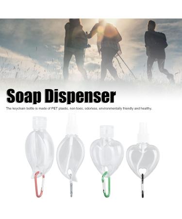 Portable Travel Bottles Set - 50ml Leakproof Keychain Bottles for Soap Shampoo & Conditioner - Refillable Transparent Plastic - Buy Online on GoSupps.com