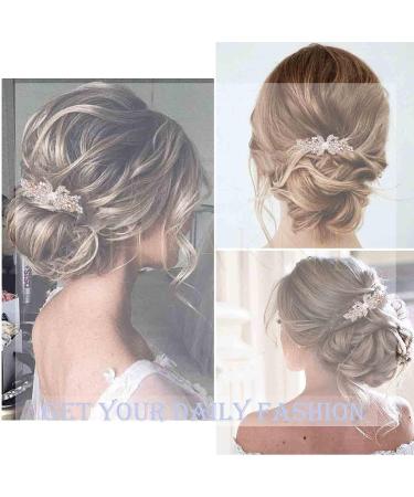 Yheakne Pearl Crystal Wedding Hair Clip Barrette - Gold Rhinestone Bridal Headpiece - Buy Online on GoSupps.com