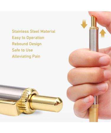 Blood Lancet Pen Stainless Steel Lancet Device Blood Test Pen Compatible Sterile-Tip-Lancets for Cupping Acupuncture Massage Physiotherapy - Buy Online on GoSupps.com