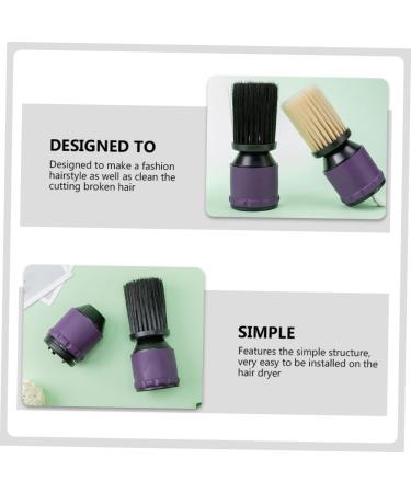 FRCOLOR Cleaning Brush Hair Salon Brush Barber Hair Dryer Brush Cleaning Duster Bow Knot Alloy Hairbrush Hairdressing Brush Accessory Broken Hair Abs Shaving Brush Purple - Buy Online on GoSupps.com