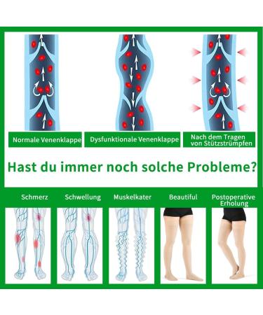 Varcoh Compression Stockings for Men & Women | Support for Pregnancy & Varicose Veins - XL Black - Buy Online on GoSupps.com