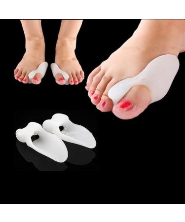 Bcurb Big Toe Gel Protector Straightener for Bunions Treatment - Bunion Corrector & Separator - Hammer Toe & Yoga Care - Instant Relief - White (1 Pair) - Buy Online on GoSupps.com