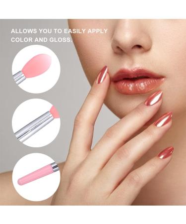 Beavorty 1 Set lip gloss brush lip applicator wands Cosmetic Lipstick Brush silicone lip applicator Makeup Lip Brush makeup applicators Lip Mask Brush Miss Silica gel nose lip augmentation 5X1X0.5CM Pink - Buy Online on GoSupps.com