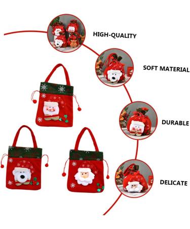 KOMBIUDA Pouch 3pcs Christmas Bag Candy Bags Christmas Packaging Bags Sack Bags Cute Storage Bags Drawstring Pouch - Buy Online on GoSupps.com