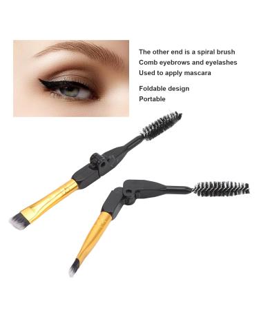 Double Ended Brow Brush - Professional Soft Hair Eyebrow & Eyelash Tool for Home & Travel | Best Cosmetic Brush for Precision Makeup - Buy Online on GoSupps.com