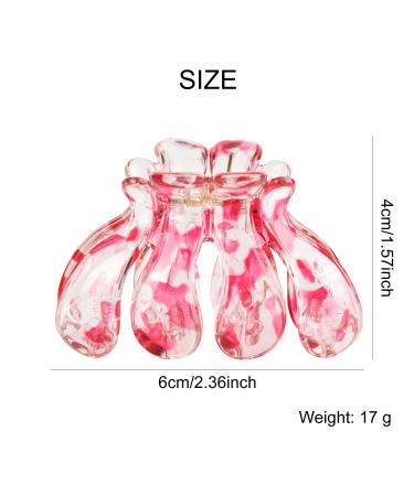 6 Pack Clear Tortoise Shell Leopard Hair Claw Clips for Women - Decorative Hair Barrettes for Thin & Thick Hair - Buy Online on GoSupps.com