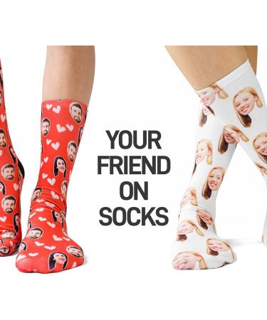 Super Socks Personalised Dog Socks | Your Dog Socks | Add Your Dogs Face On Socks | Upload A Photo Of Your Dog | Create Your Own Photo Socks | Personalised Dog Gifts | Dog Lover Gifts 9-11 Green - Buy Online on GoSupps.com