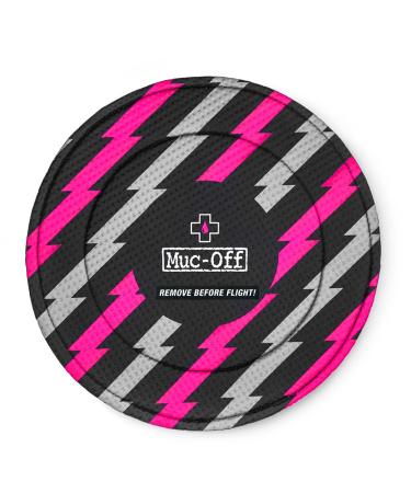 Muc-Off Disc Brake Covers, Set of 2 - Washable Neoprene Protective Covers for Bicycle Disc Brakes - Protects From Overspray And Damage In Transit Pink and Black