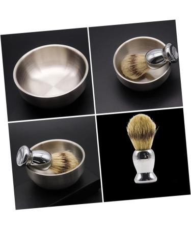 Minkissy 2-Piece Key Bowl Shaving Set for Men | Stainless Steel Grooming Tools & Brushes | Essential Accessories for Men's Shaving - Buy Online on GoSupps.com