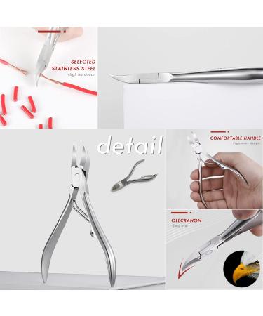 Professional Stainless Steel Cuticle Nippers - Precision Tool for Removing Excess Skin & Barbs on Fingers and Toes | International Shipping - Buy Online on GoSupps.com