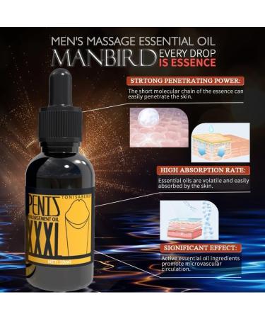 Huile d'agrandissement du p nis huile de massage huile d'agrandissement paississement du p nis huile d'agrandissement de puissance plus grande plus longue plus forte (M 3PC) - Buy Online on GoSupps.com