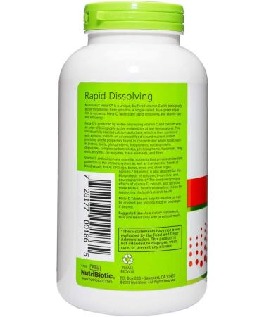 NutriBiotic Immunity Meta-C 1000 mg - 250 Vegan Tablets for Optimal Immune Support - Buy Online on GoSupps.com